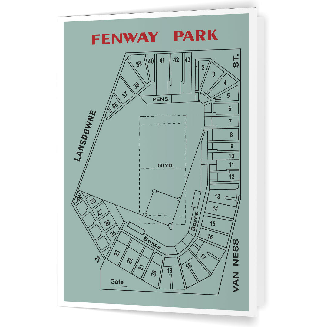 Fenway Park Architectural Layout Print