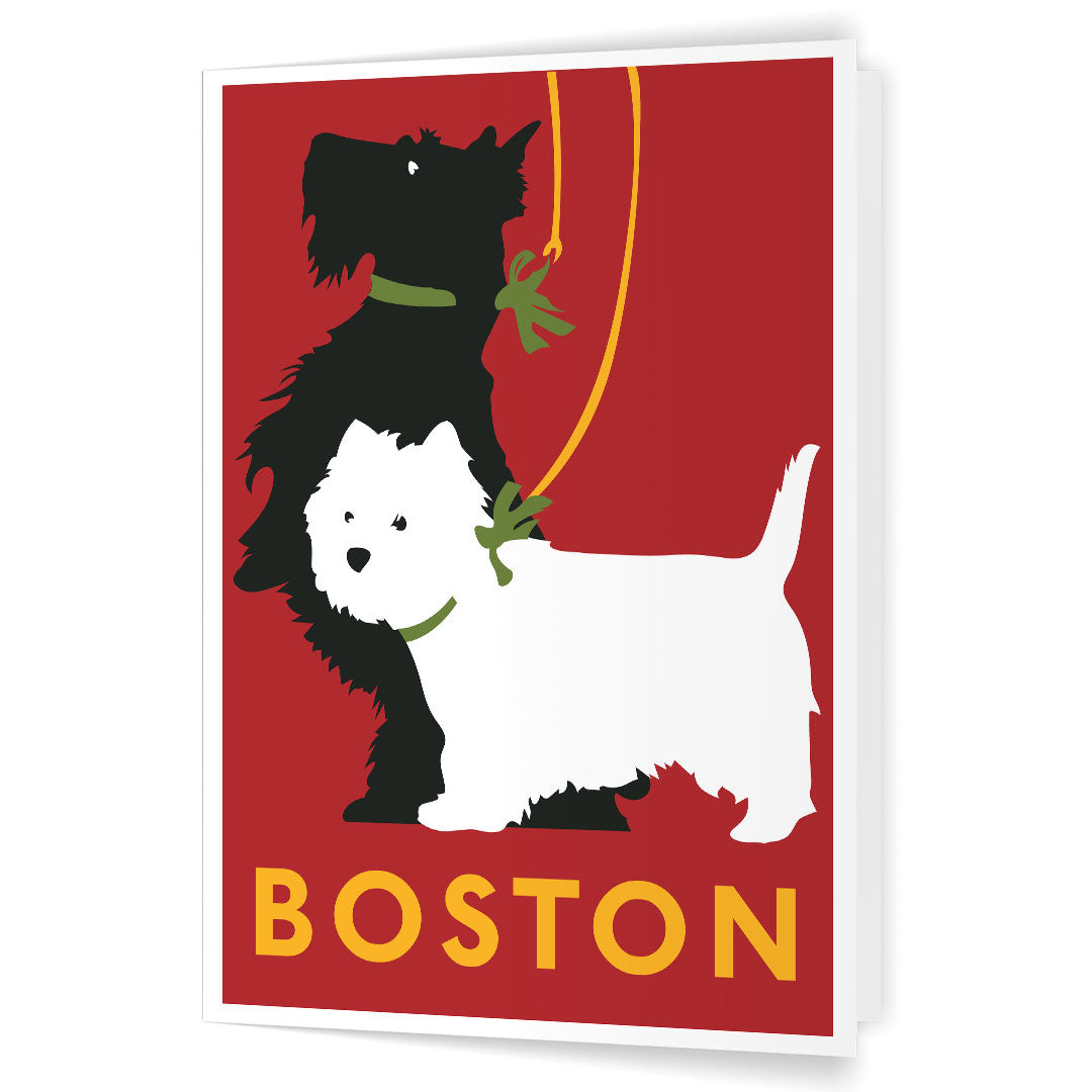 Boston Scotties Dogs Print