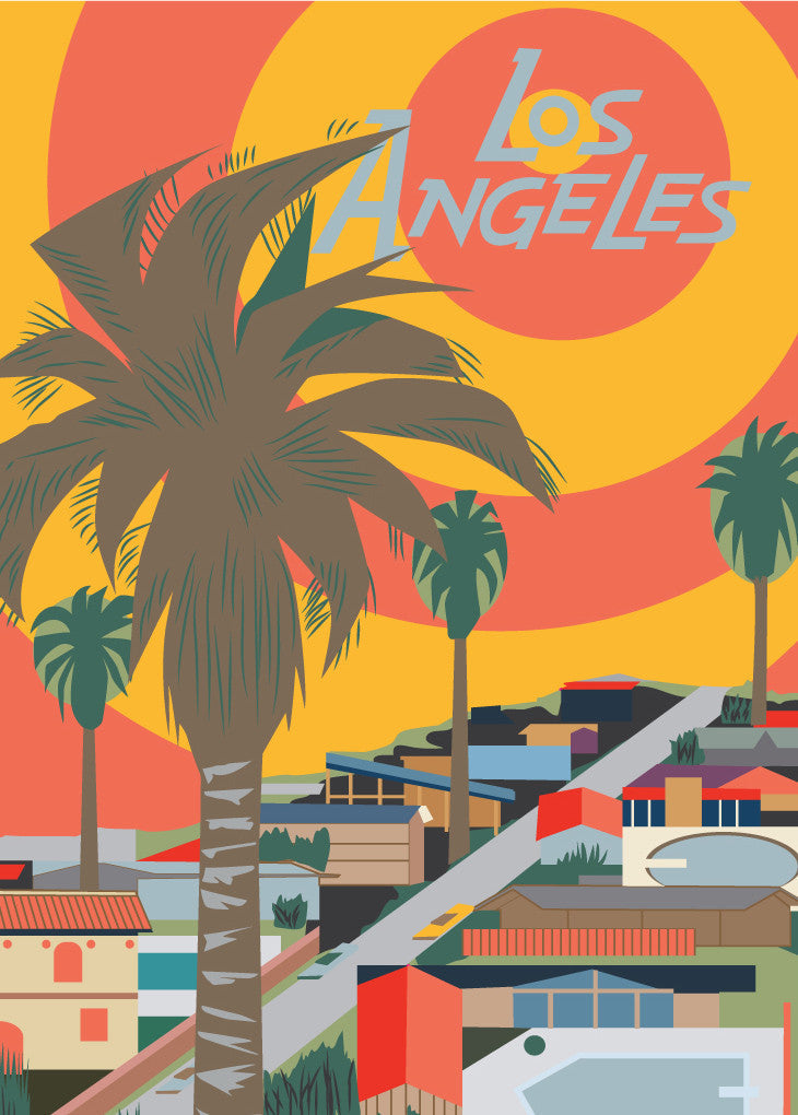 Los Angeles Sun & Pools Print