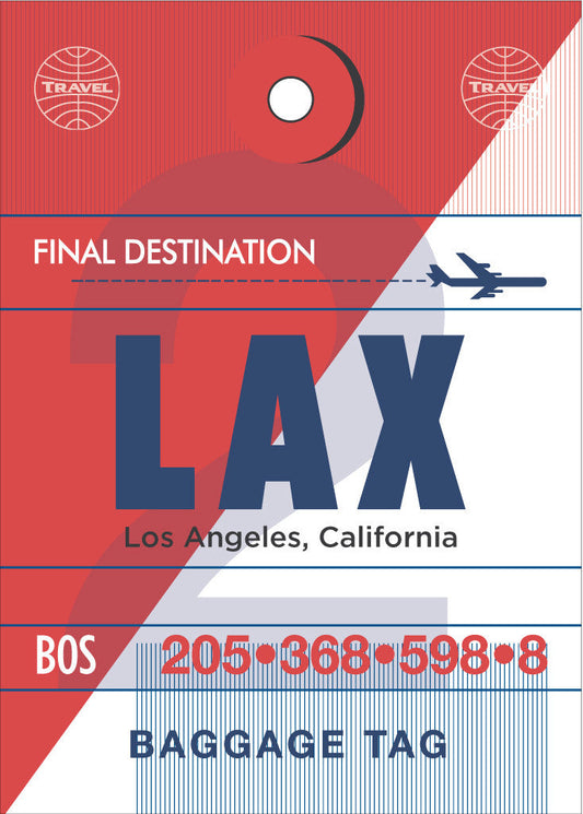 LAX Luggage Tag Print