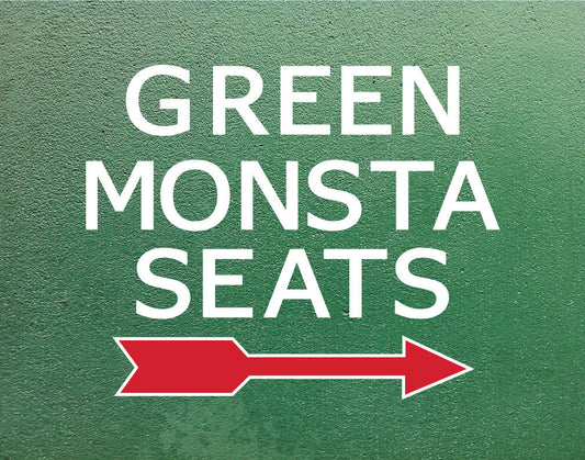 Green Monsta Seats Sign Print