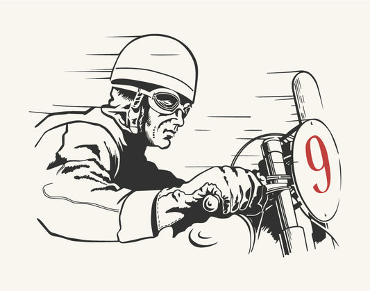 Motorcycle Man Print