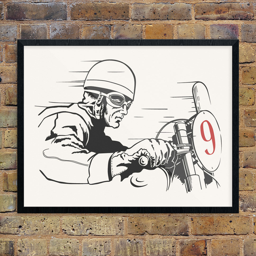Motorcycle Man Print
