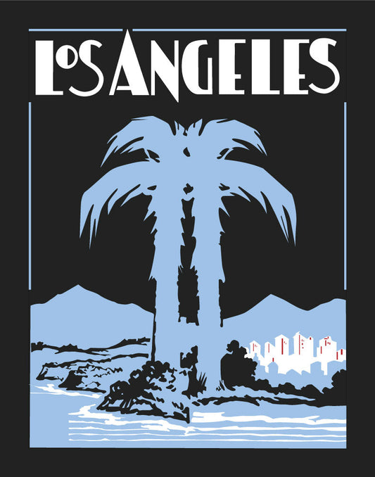Los Angeles Art Deco Palm Tree Print