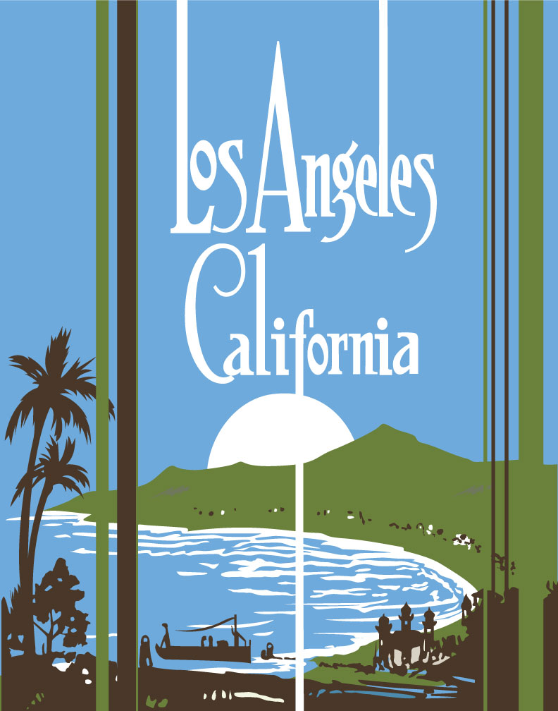 Los Angeles California Sunset Print