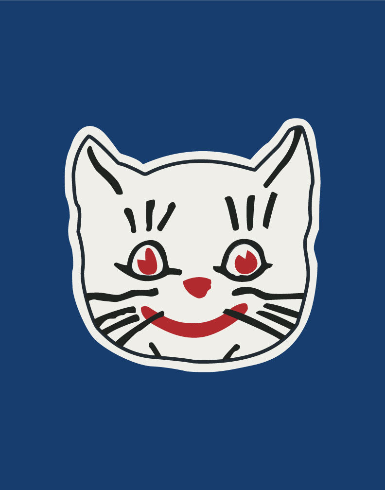 Kansas City Katz Cute Cat face Print