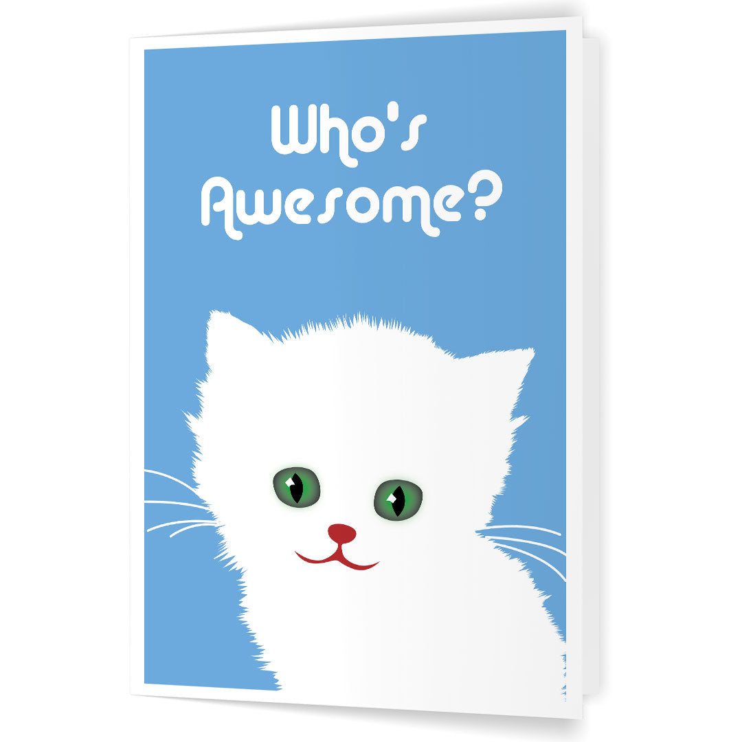 Who's Awesome? Cute Cat Print
