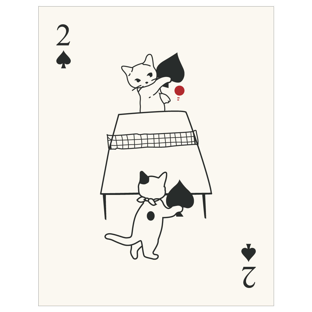 Cats Playing Ping Pong Print