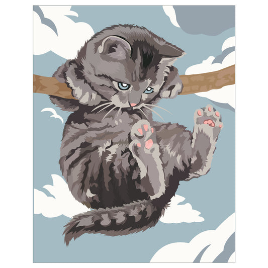 Hang In There Cat Paint By Number Finished Print