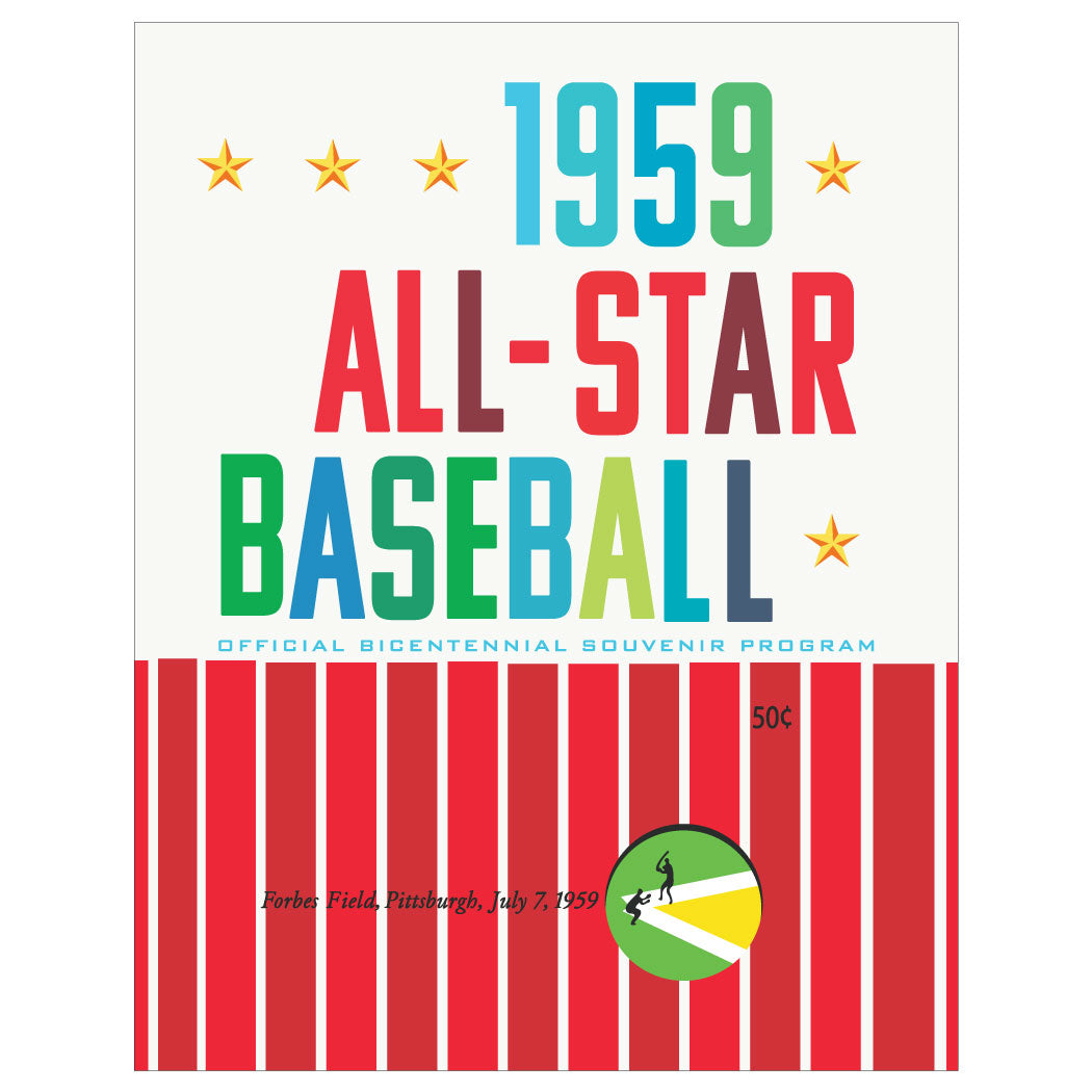 1959 All-Star Baseball Forbes Field Pittsburgh Program Cover Print
