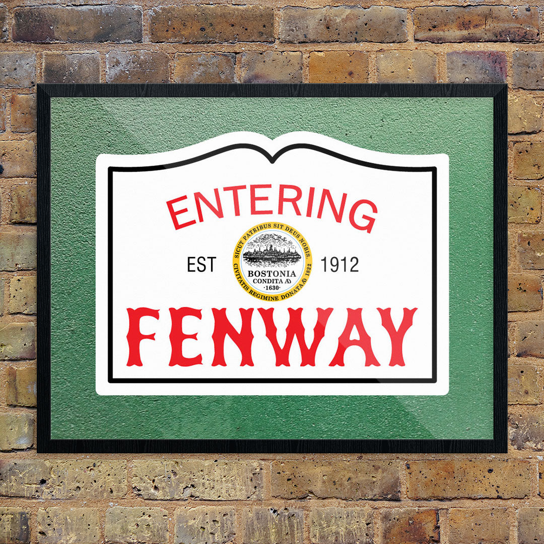 Entering Fenway Sign Print