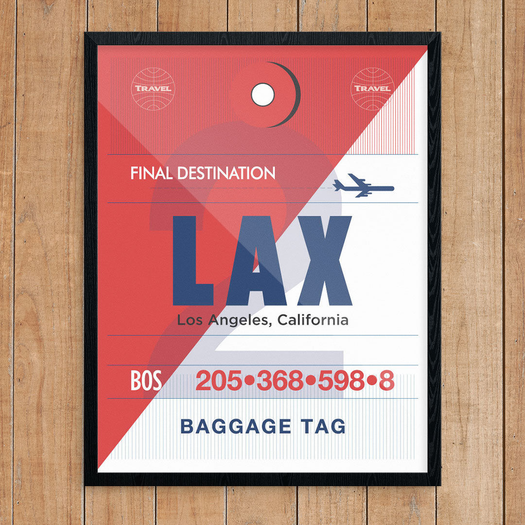 LAX Luggage Tag Print