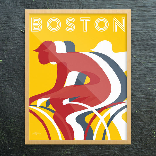 Boston Bikers Silhouettes Print