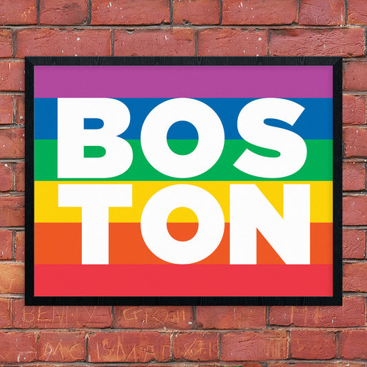 Boston Diversity Flag Print