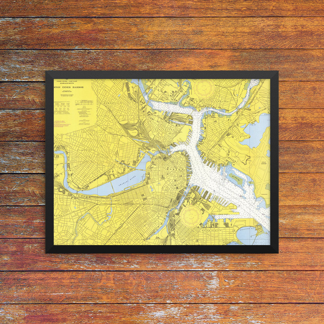Boston Inner Harbor Nautical Chart