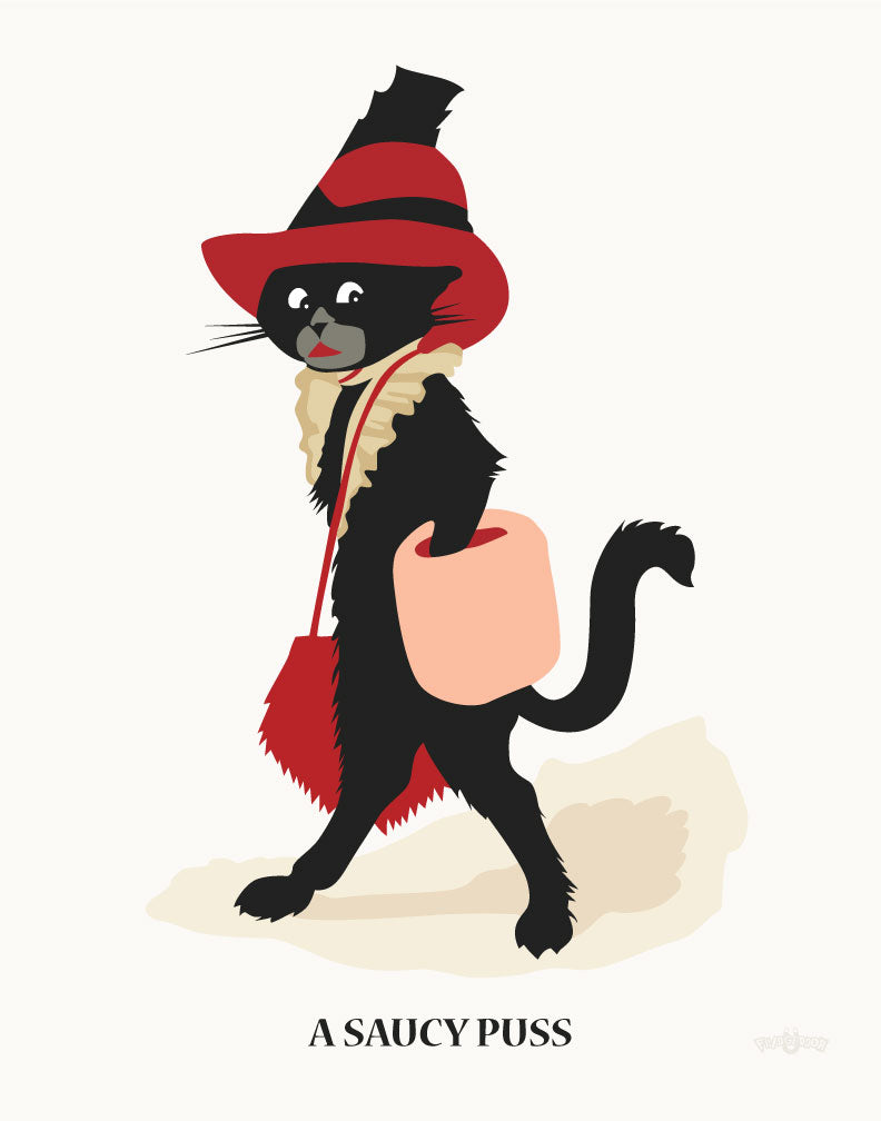 A Saucy Puss Print