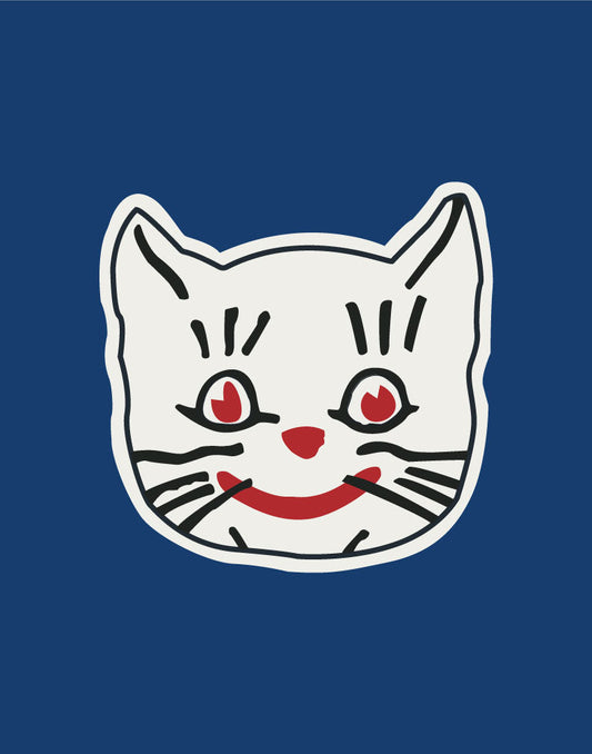 Kansas City Katz Cute Cat face Print