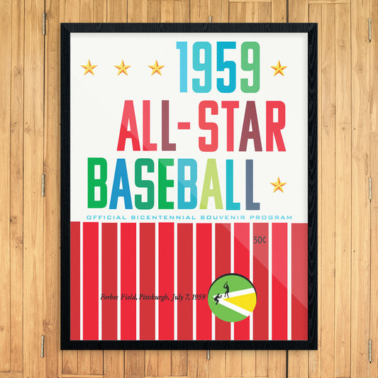 1959 All-Star Baseball Forbes Field Pittsburgh Program Cover Print